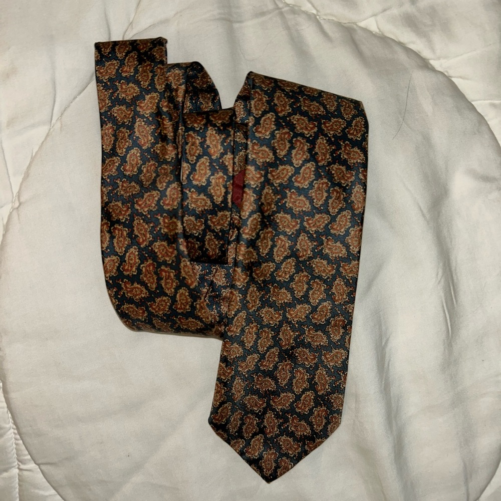 Etienne Caron paisley silk tie